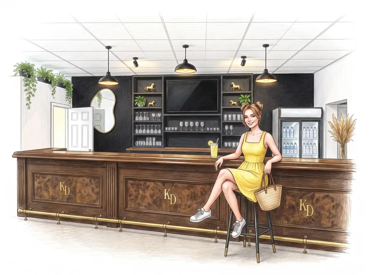 Woman at the bar of The Loft